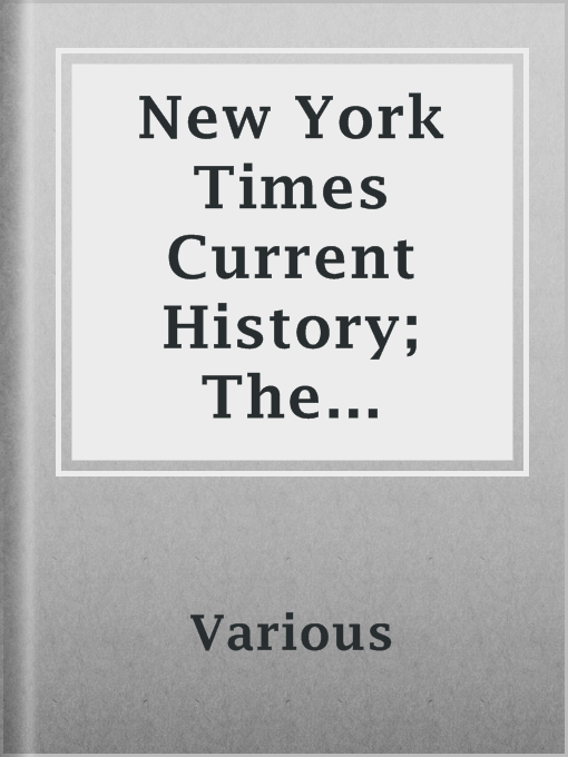 Cover image for New York Times Current History; The European War, Vol 2, No. 5, August, 1915